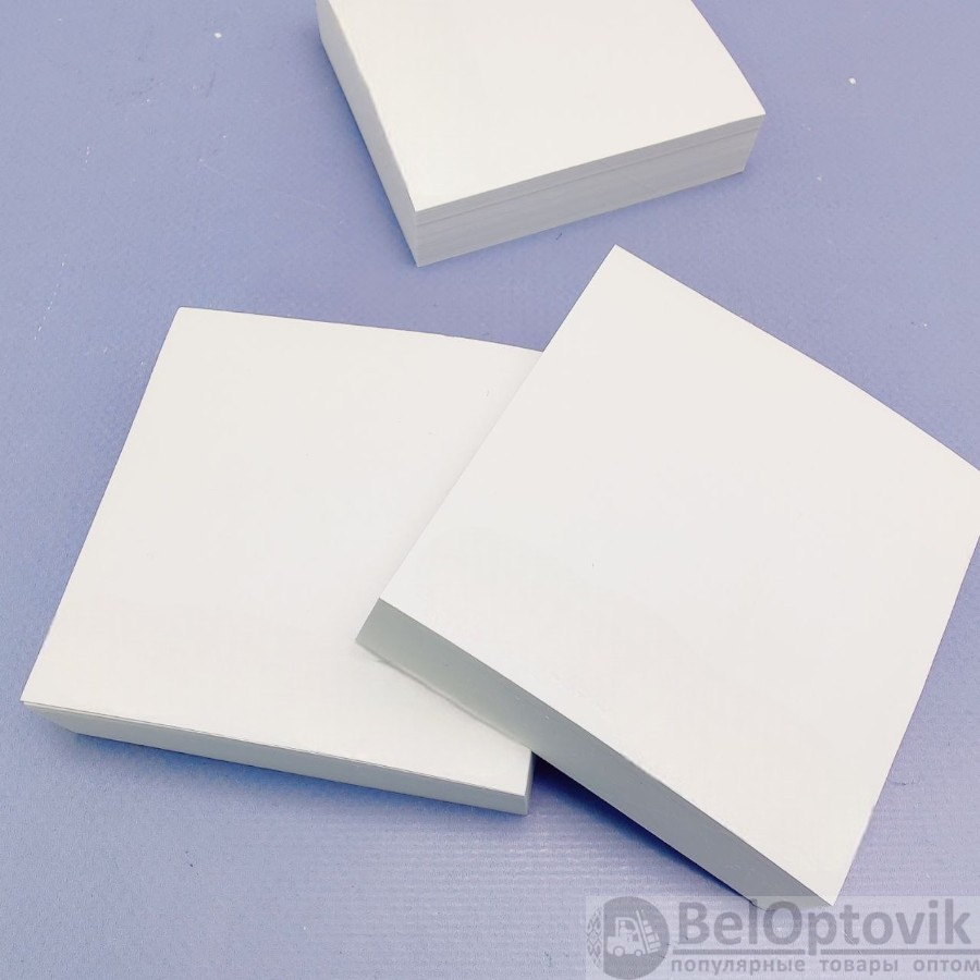 Блок для записей проклеенный край, белый, 100 листов, бумага офсетная 80 г/м2 с печатью